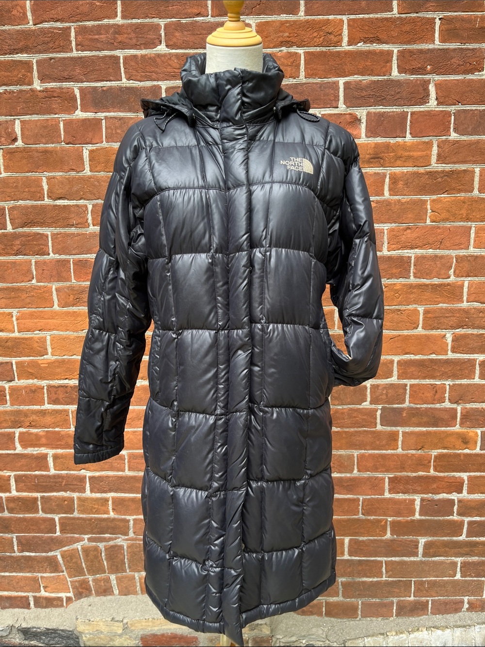 The North Face Women's Black Long Quilted Puffer Coat 600 Down Fill